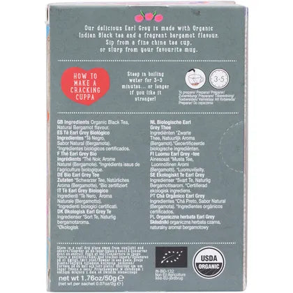 Ministry of Tea- Organic Earl Grey Tea Bags-25pk