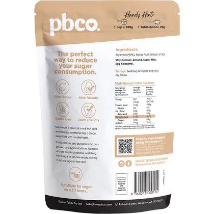 PBco- Monk Fruit & Erythritol Blend Natural Sweetener-600g