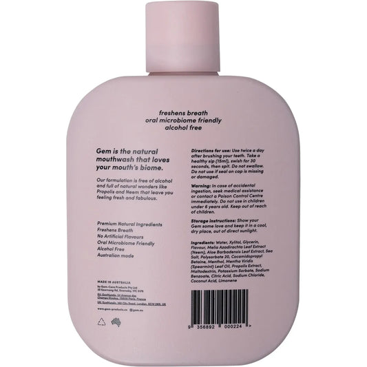 Gem- Mouthwash Premium Natural Coconut Mint-500ml