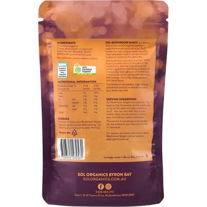 Sol Organics- Mushroom Magic Super Mushroom Powder Blend-100g