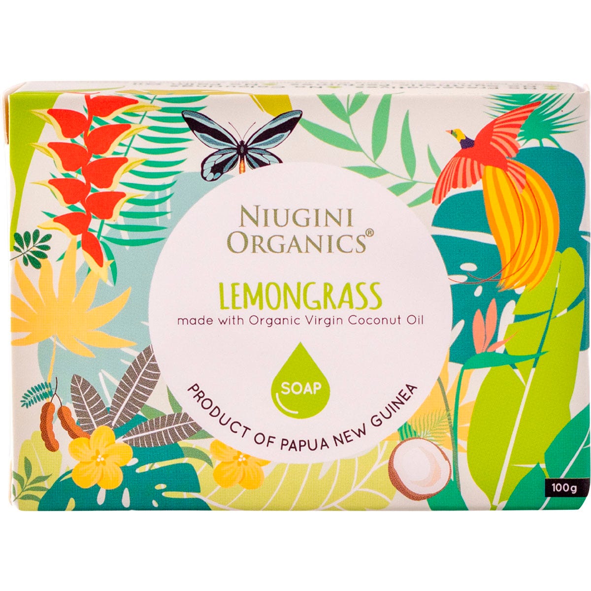 Niugini Organics- Virgin Coconut Oil Soap Lemongrass-100g