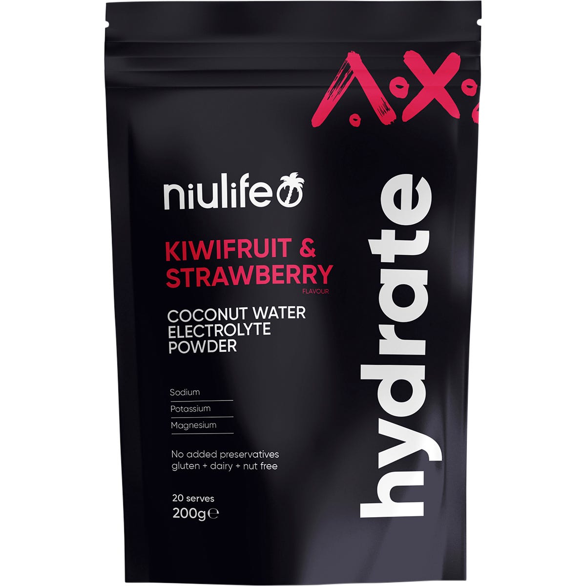 Niulife- Hydrate Electrolyte Powder Kiwifruit & Strawberry-200g