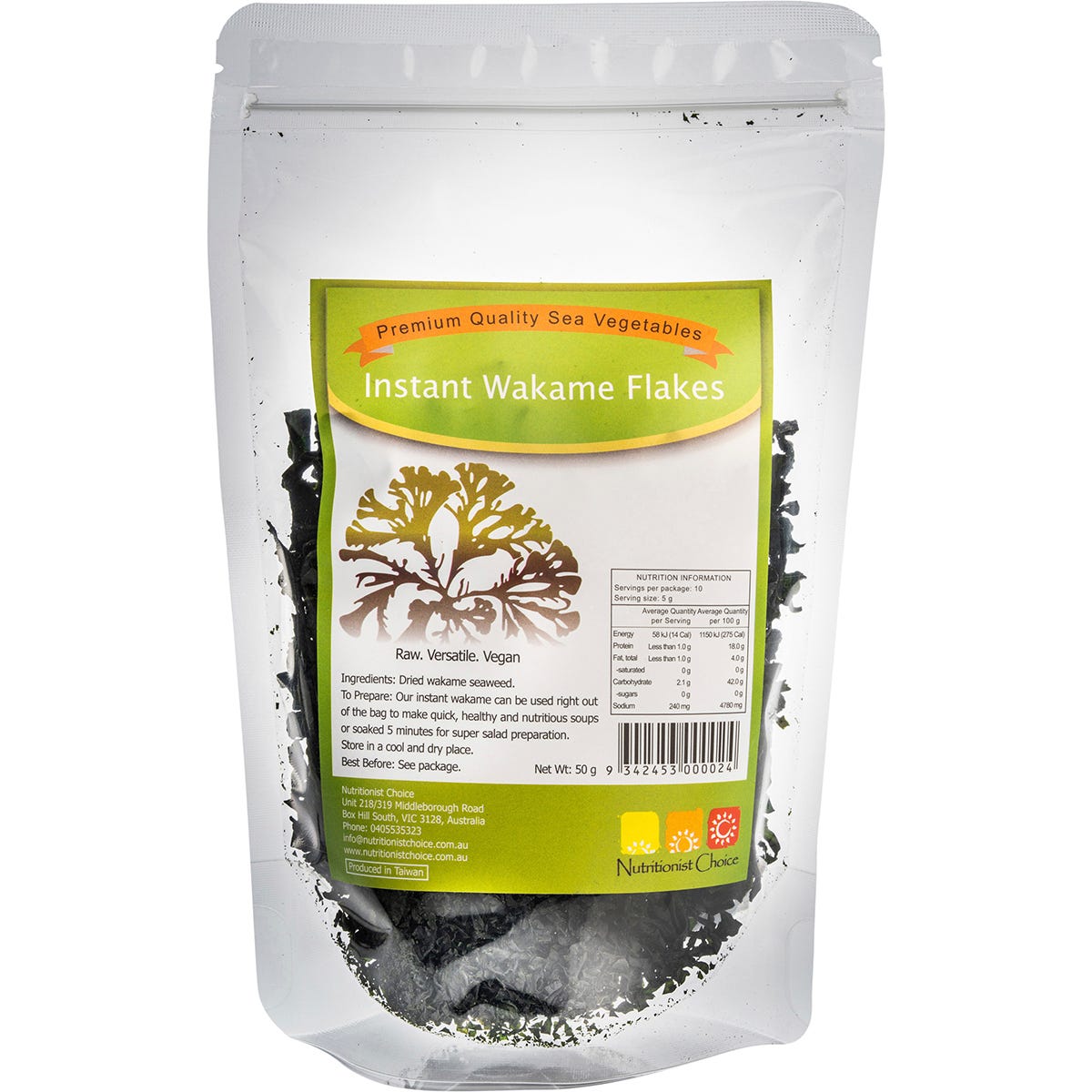 Nutritionist Choice- Sea Vegetables Wakame Flakes-50g