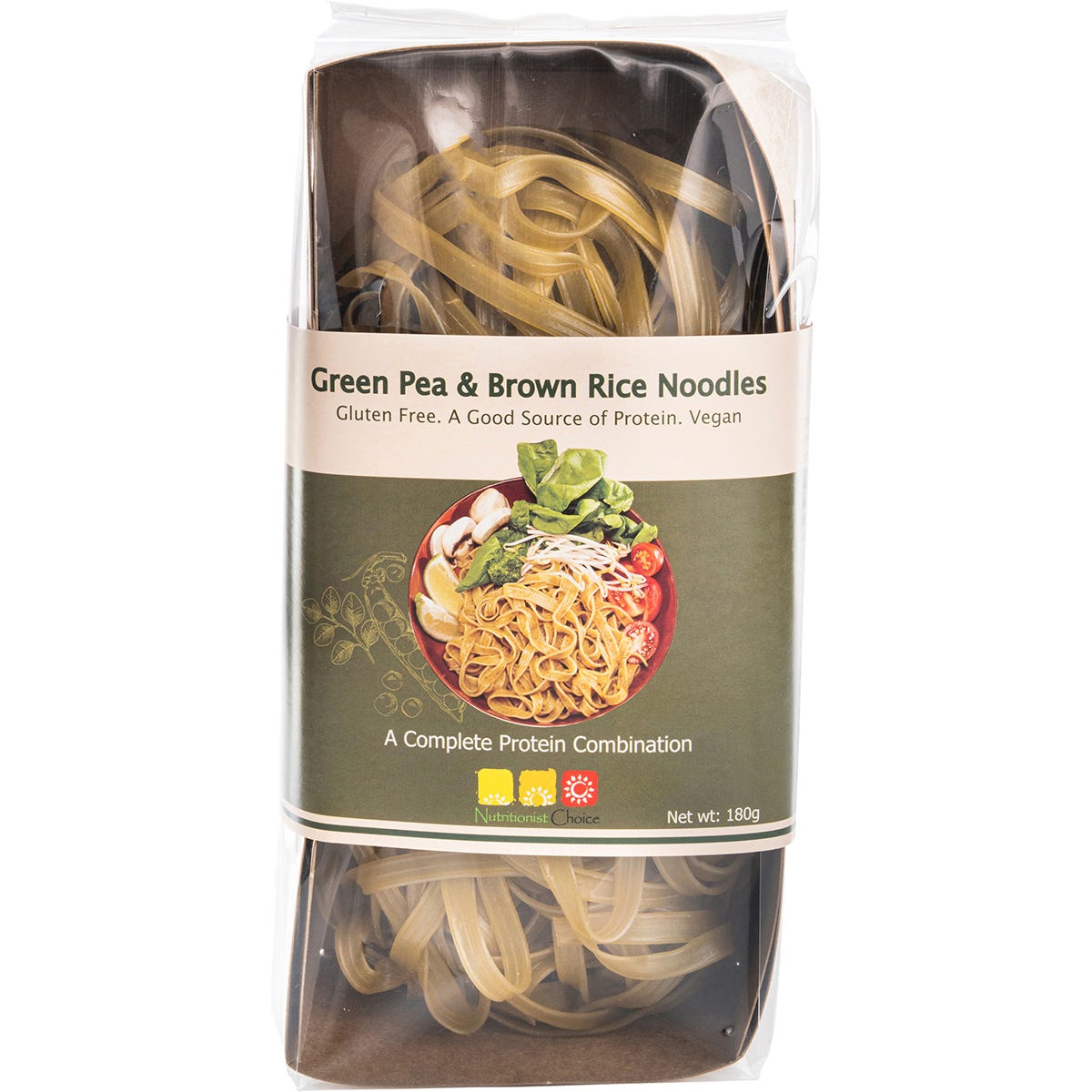 Nutritionist Choice- Rice Noodles Green Pea & Brown-180g