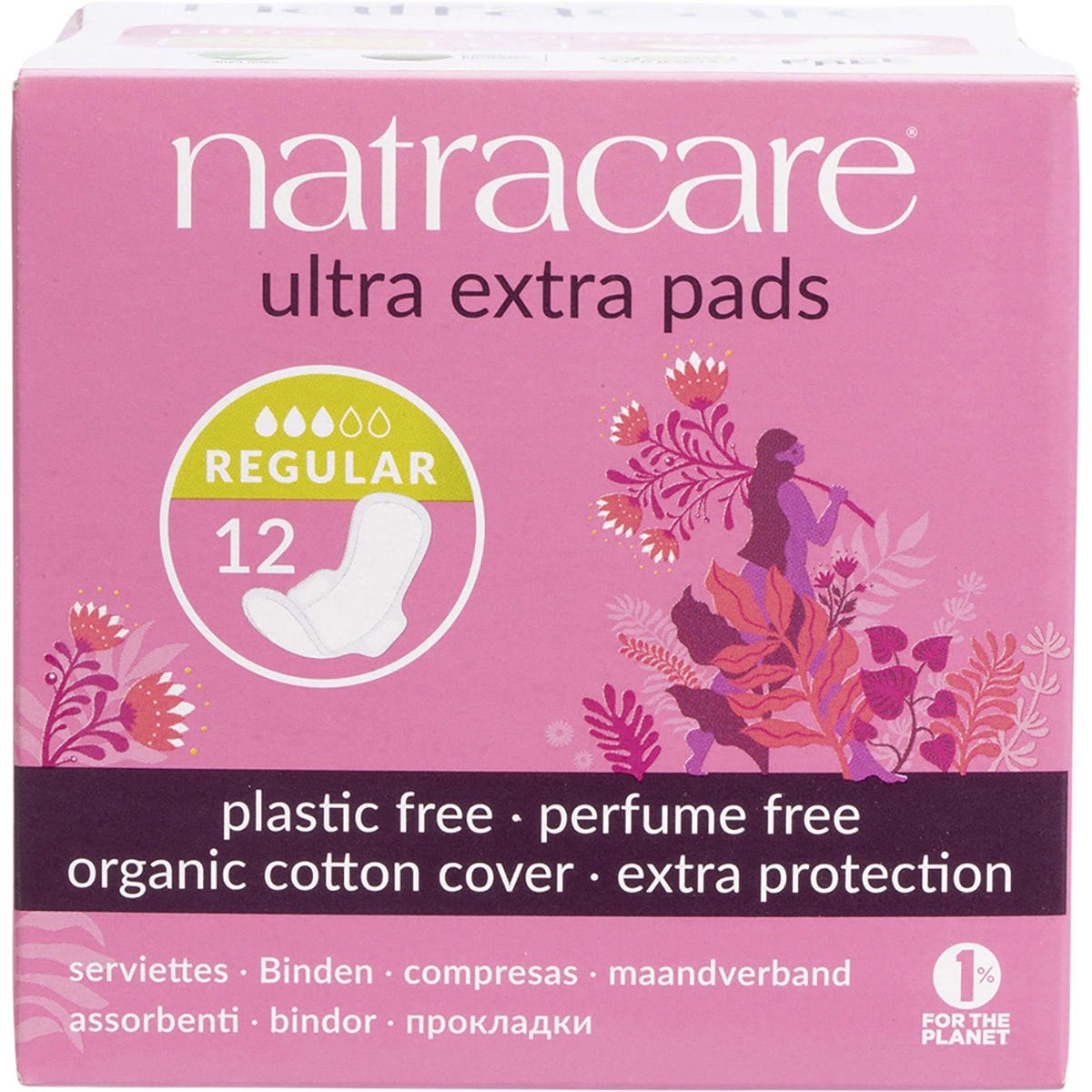 Natracare- Ultra Extra Pads Regular (Wings)-12pk