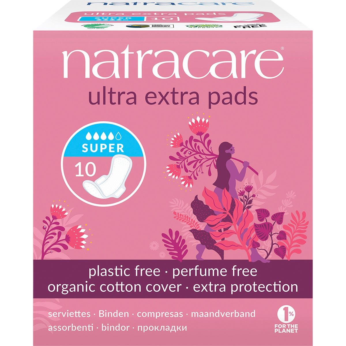 Natracare- Ultra Extra Pads Super (Wings)-10pk