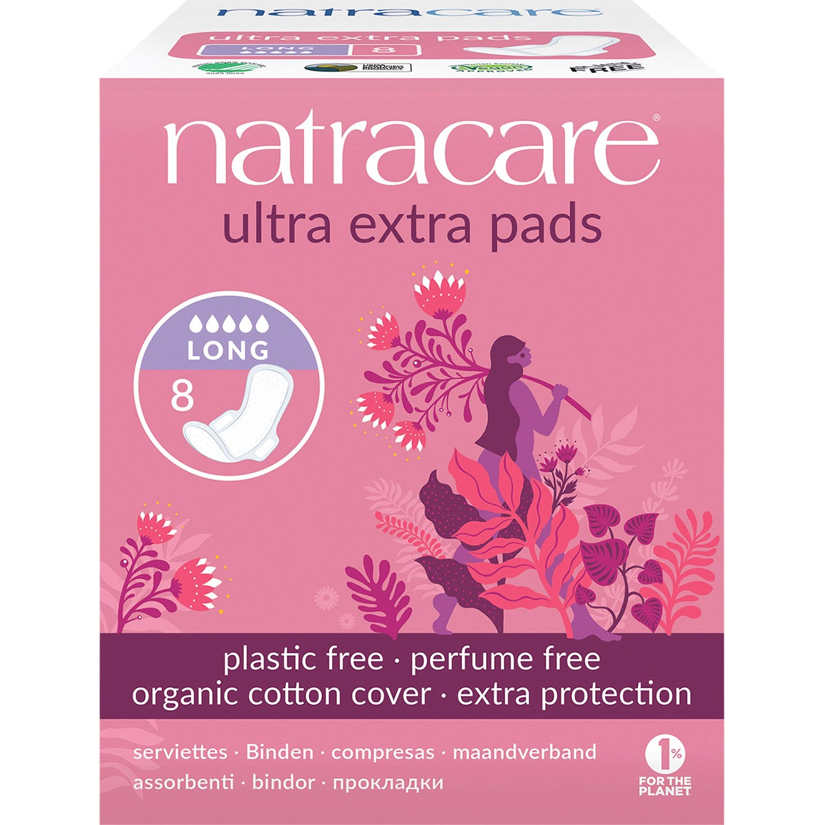 Natracare- Ultra Extra Pads Long (Wings) -8pk