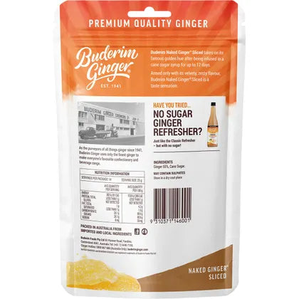 Buderim Ginger- Naked Ginger Sliced-350g