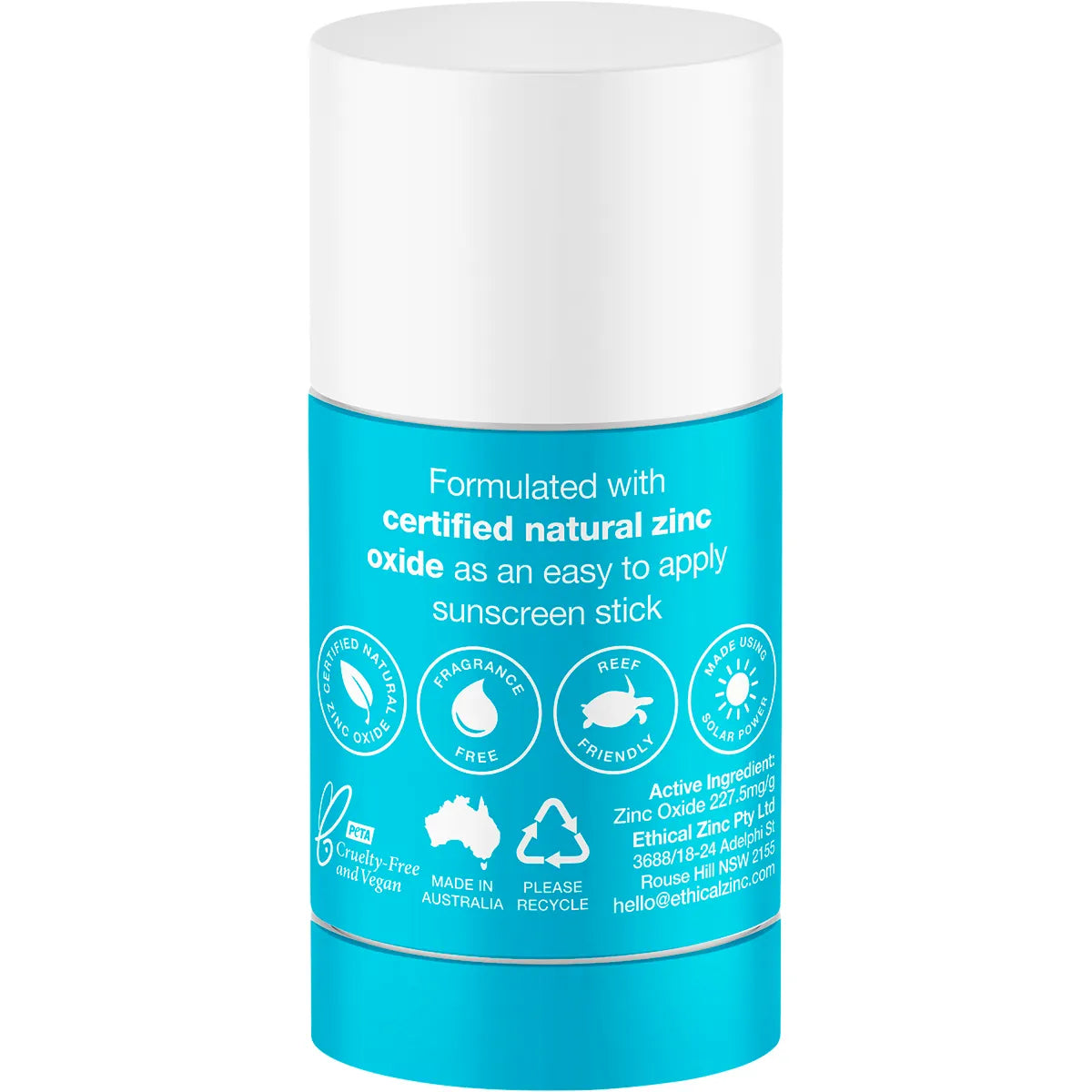 Ethical Zinc- Natural Clear Zinc Sunscreen Stick SPF 50-50g