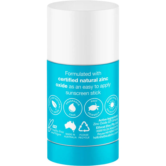 Ethical Zinc- Natural Clear Zinc Sunscreen Stick SPF 50-50g