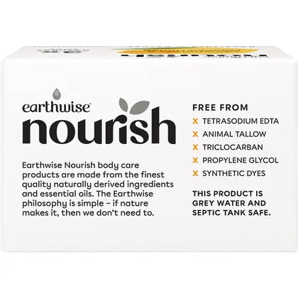 Earthwise Nourish- Natural Soap Bar Lemongrass & Manuka Honey-3pk
