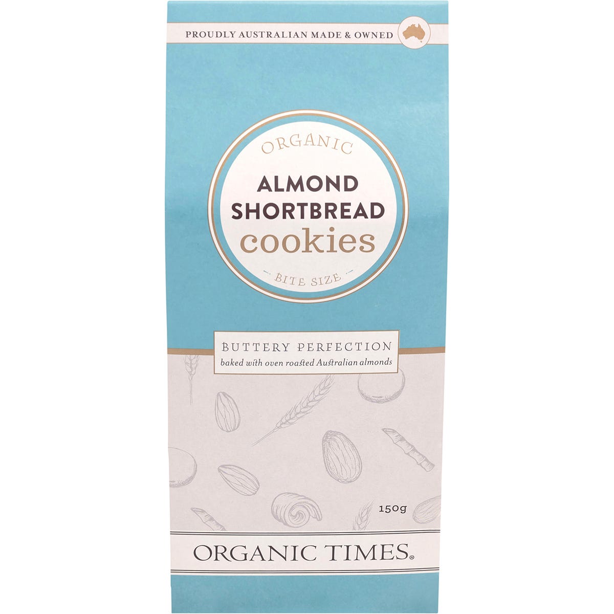 Organic Times- Cookies Almond Shortbread-150g