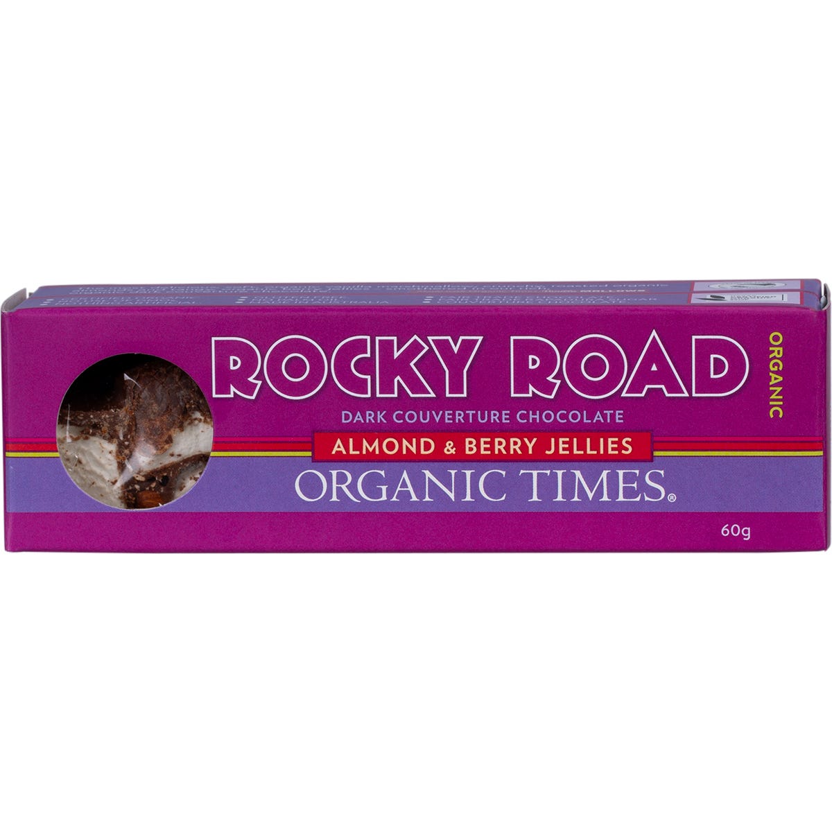 Organic Times- Rocky Road Dark Chocolate-60g