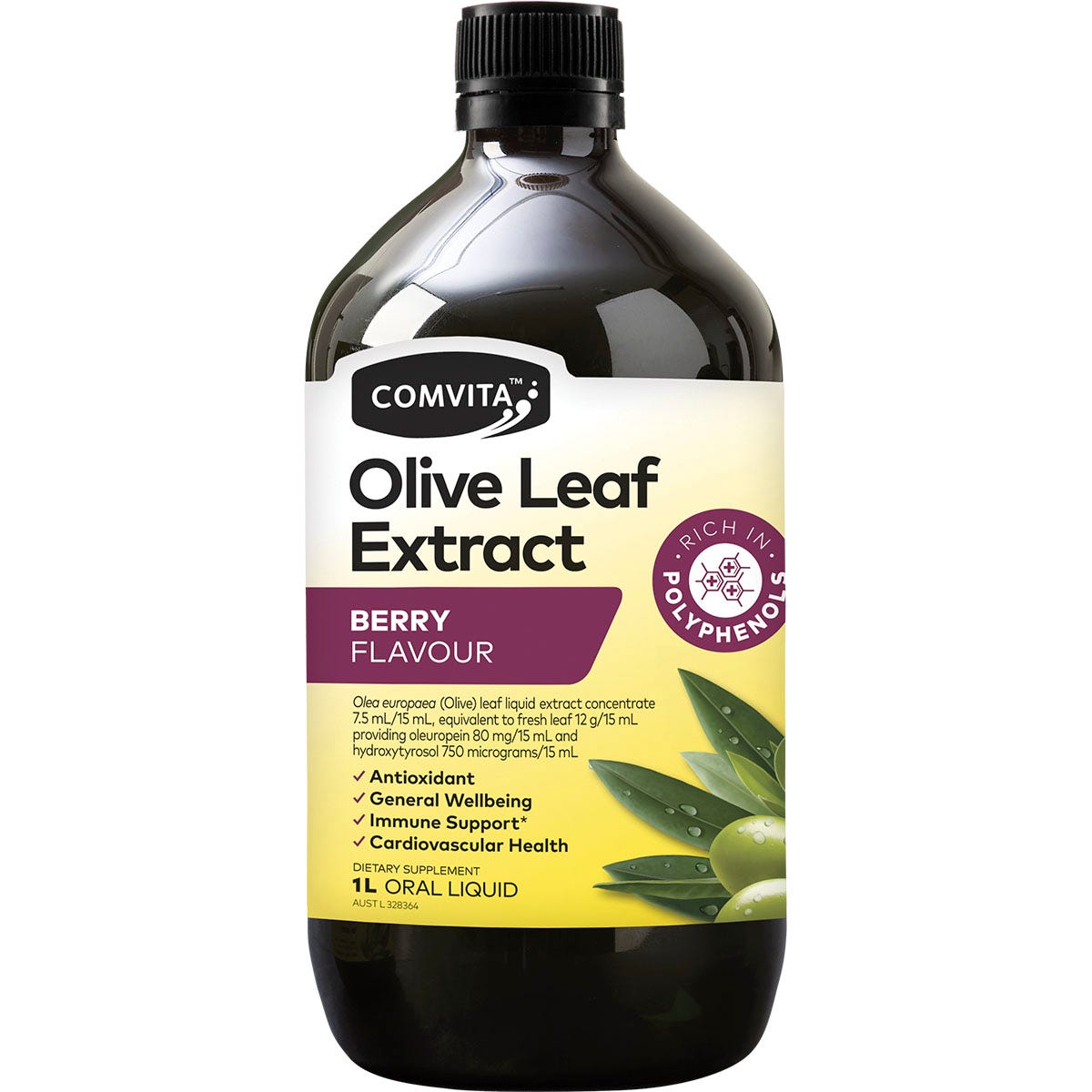 Comvita- Olive Leaf Extract Mixed Berry-1l