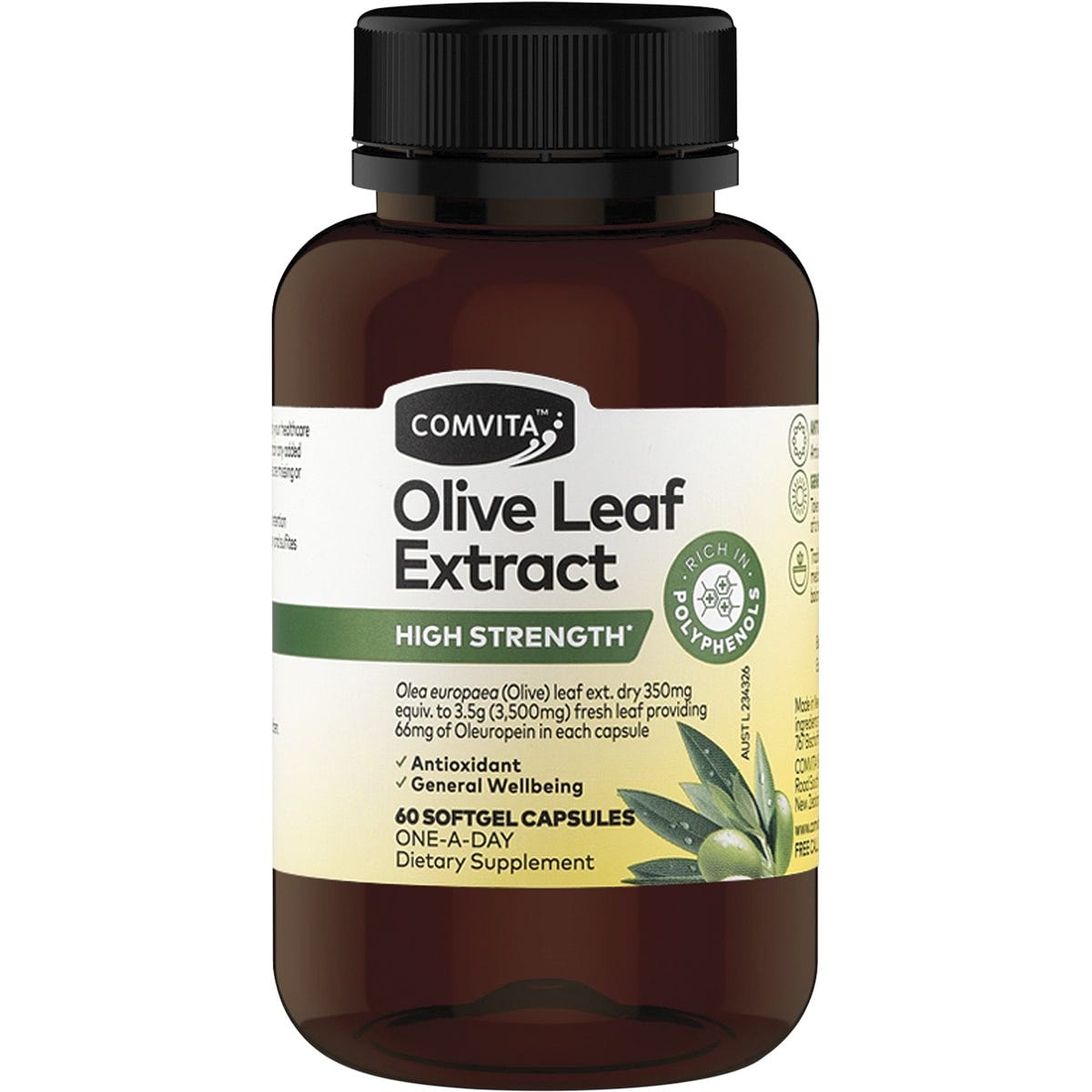 Comvita- Olive Leaf Extract Capsules-60 Caps