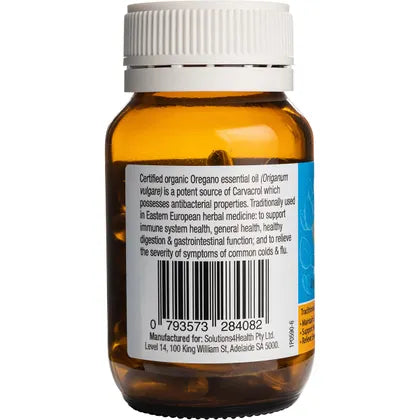 Solutions 4 Health- Oil of Wild Oregano VegeCaps-60 Caps