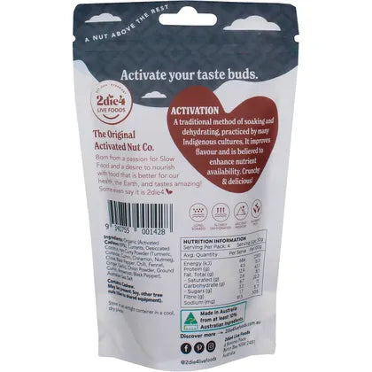 2die4 Live Foods- Organic Activated Masala Cashews-120g