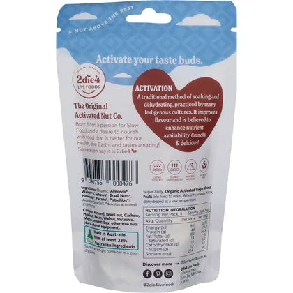 2die4 Live Foods- Organic Activated Mixed Nuts Vegan-300g