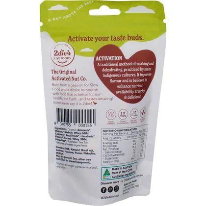 2die4 Live Foods- Organic Activated Mixed Nuts with Fresh Whey-120g