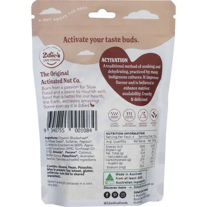 2die4 Live Foods- Organic Activated Muesli Vegan-600g