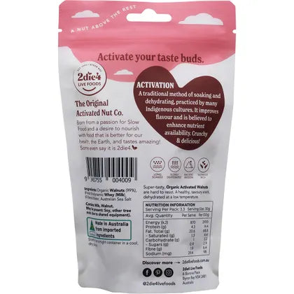 2die4 Live Foods- Organic Activated Walnuts with Fresh Whey-100g