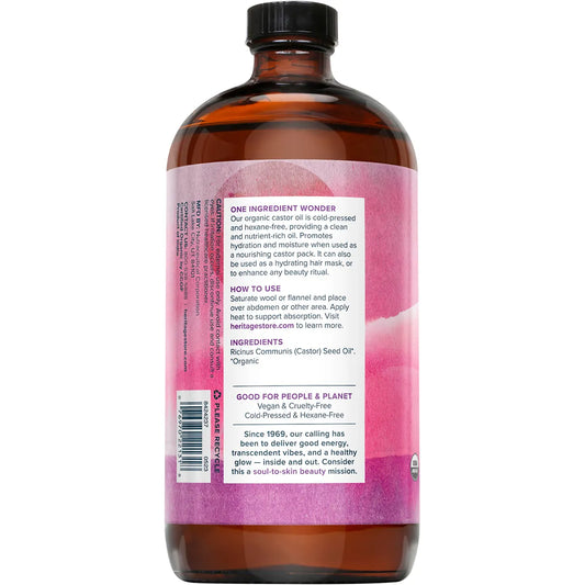 Heritage Store- Organic Castor Oil-946ml