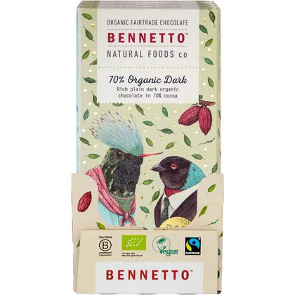 Bennetto- Organic Dark Chocolate 70% Organic Dark-12x80g