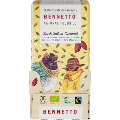 Bennetto- Organic Dark Chocolate Dark Salted Caramel-12x80g