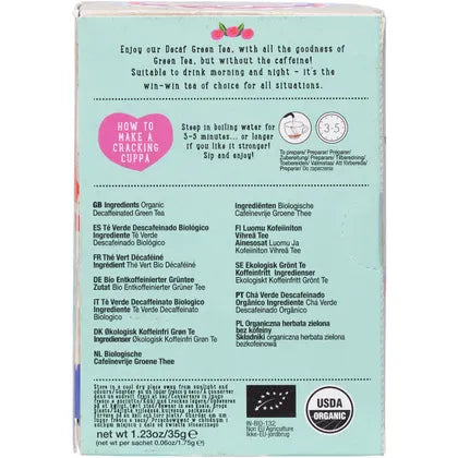 Ministry of Tea- Organic Decaf Green Tea Bags-20pk