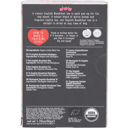 Ministry of Tea- Organic English Breakfast Tea Bags-25pk