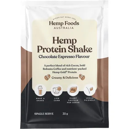 Hemp Foods Australia- Organic Hemp Protein Shake Chocolate Espresso-7x35g