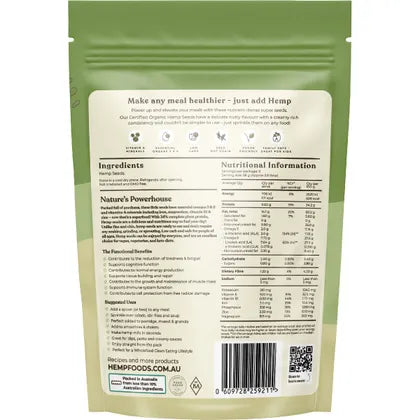 Hemp Foods Australia- Organic Hemp Seeds Hulled-250g