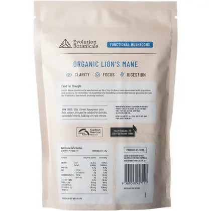 Evolution Botanicals- Organic Lion's Mane Food For Thought-200g