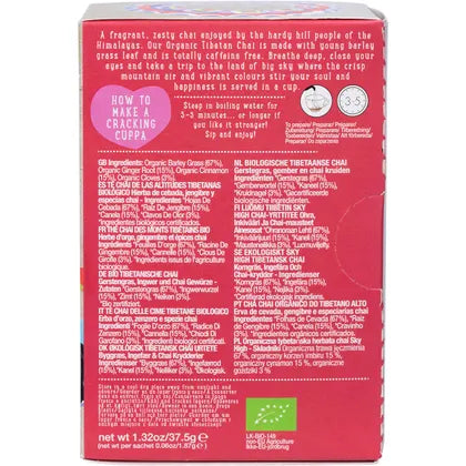 Ministry of Tea- Organic Sky High Tibetan Chai Tea Bags-20pk