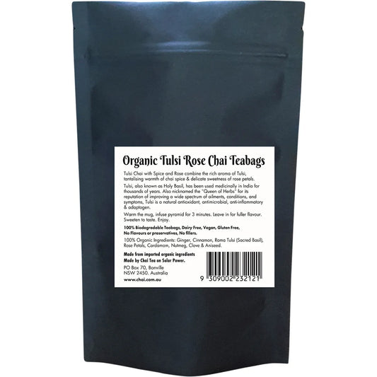 Chai Tea- Organic Tulsi Rose Chai Tea Bags-20pk