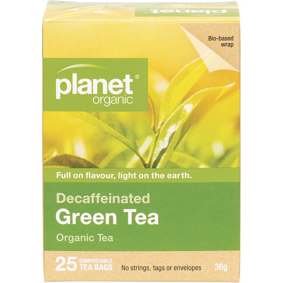 Planet Organic- Green Tea – Decaffeinated Herbal Tea Bags-25pk