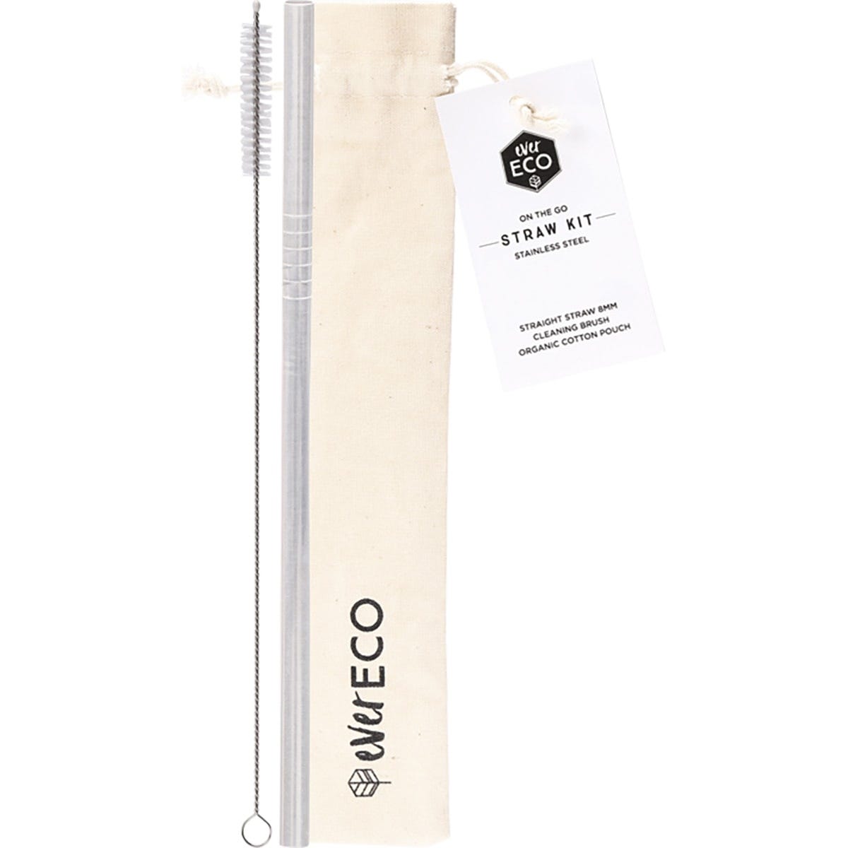 Ever Eco- Stainless Steel Straw Kit Straight
