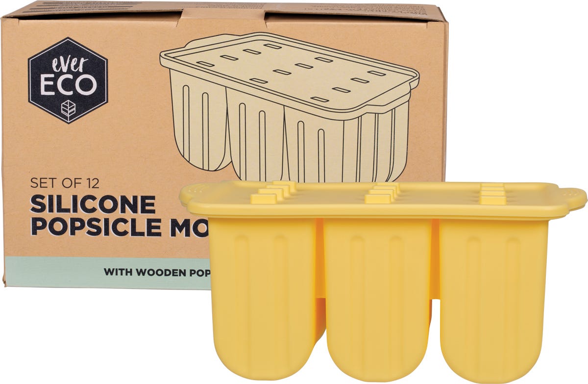 Ever Eco- Silicone Popsicle Moulds Tray of 12