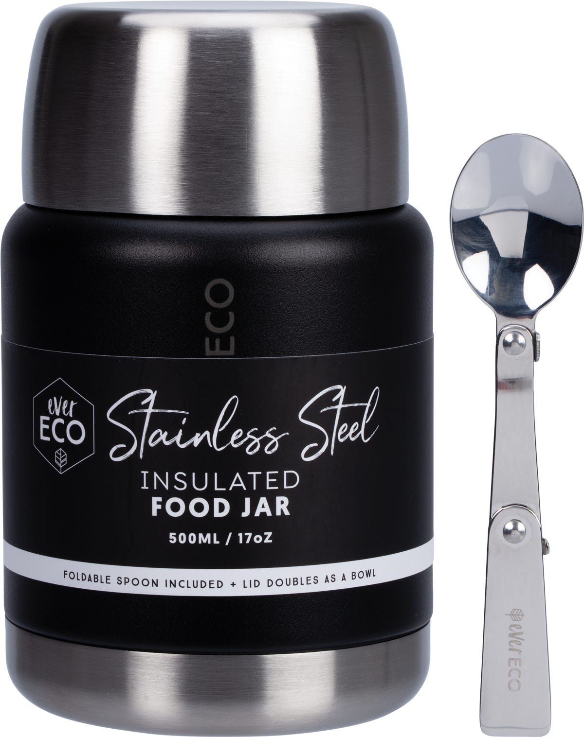 Ever Eco- Insulated Stainless Steel Food Jar Onyx-500ml