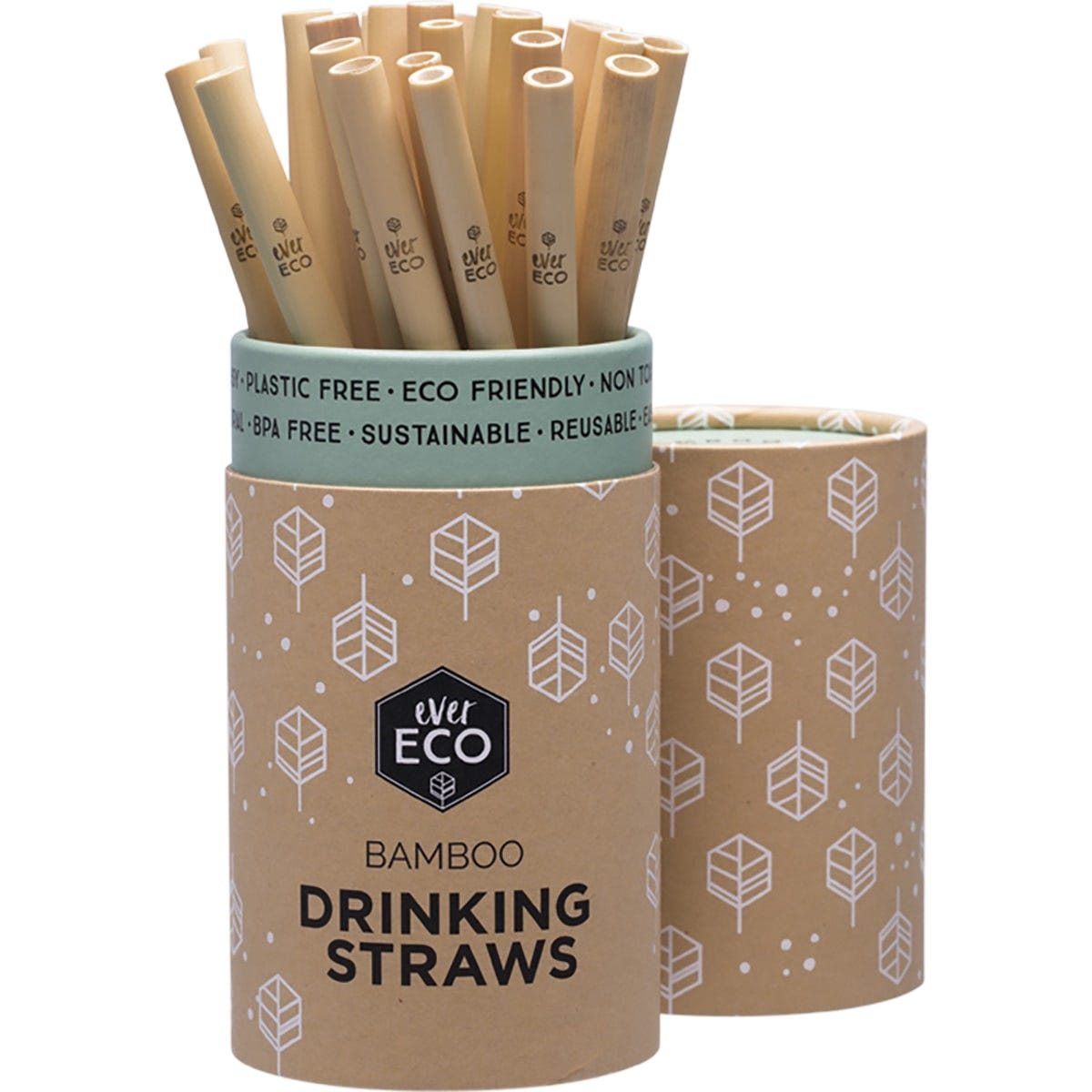 Ever Eco- Bamboo Straws Straight Counter Display-x30