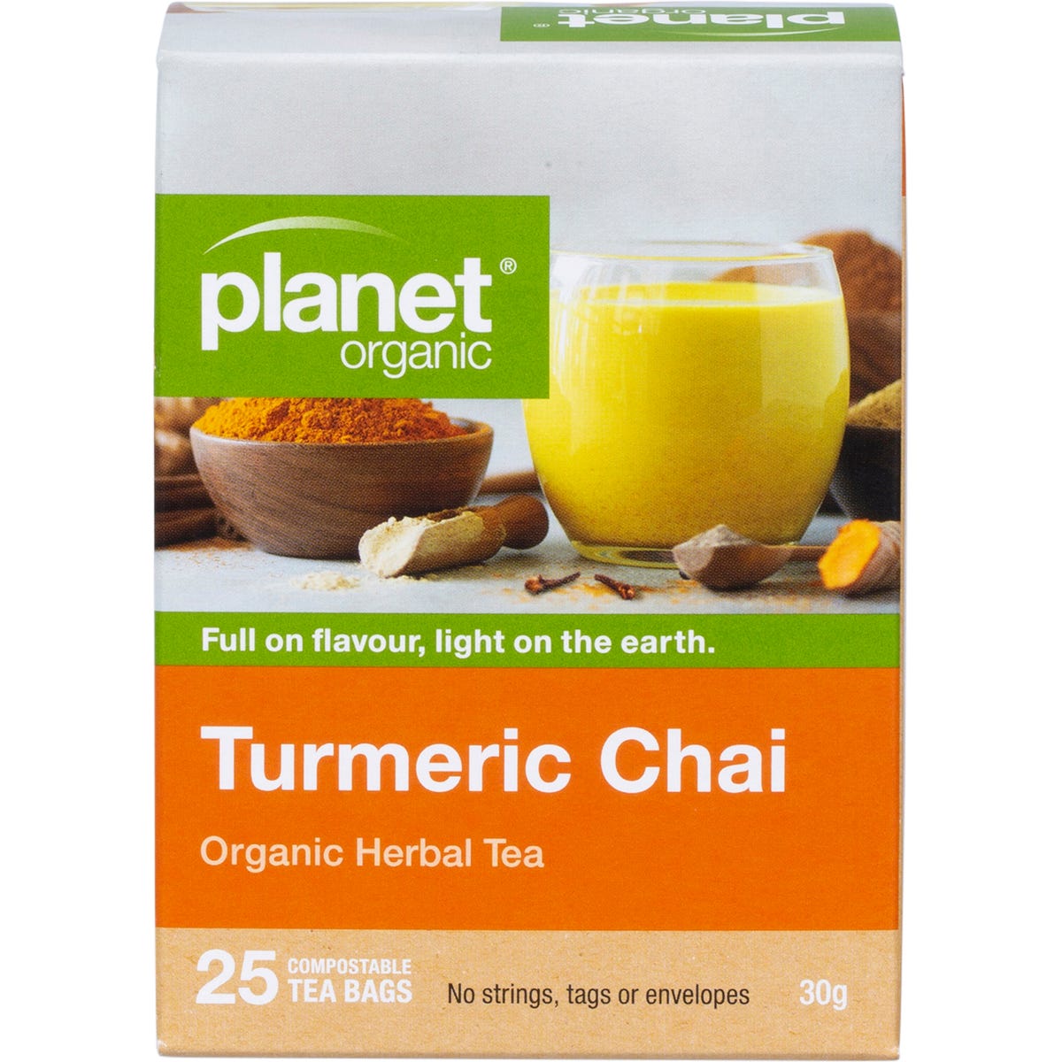 Planet Organic- Turmeric Chai Herbal Tea Bags-25pk