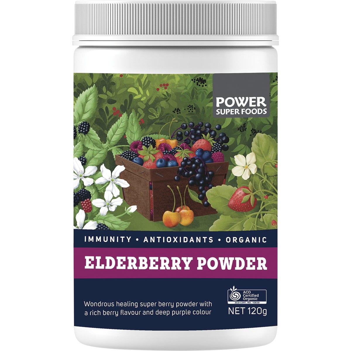 Power Super Foods- Wild Blueberry Powder Certified Organic -120g