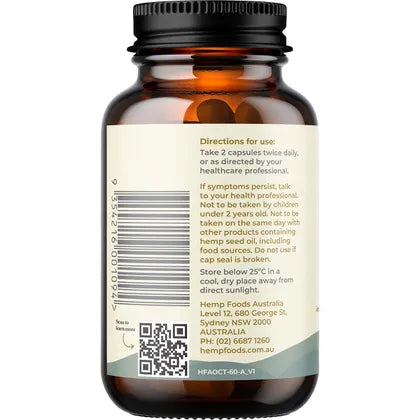 Hemp Foods Australia- Pain Relief with Hemp Gold Seed Oil-60 Caps