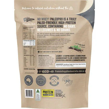 Protein Supplies Australia- PaleoPro Egg White Protein Vanilla Bean-400g