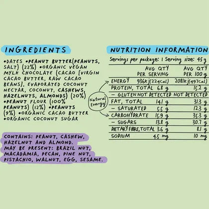 Blue Dinosaur- Peanut Butter & Mylk Chocolate Vegan Protein Bar-12x45g