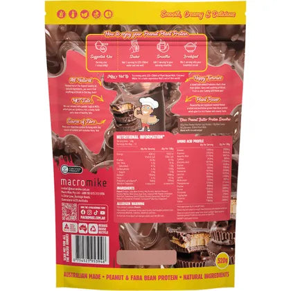 MACRO MIKE- Peanut Plant Protein Choc Peanut Butter Cup-520g