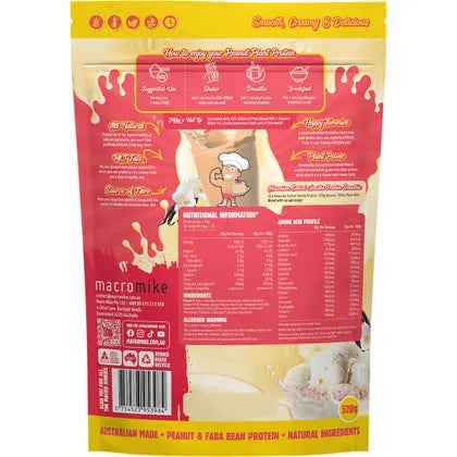 MACRO MIKE- Peanut Plant Protein Hawaiian Salted Vanilla-520g