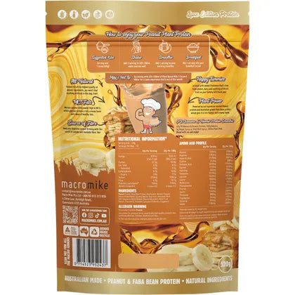 MACRO MIKE- Peanut Plant Protein PB Banana & Hunnie-520g
