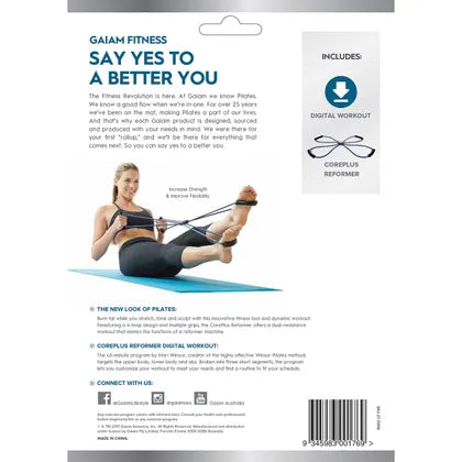 Gaiam- Pilates Reformer 4-Loop Design and Multiple Grips