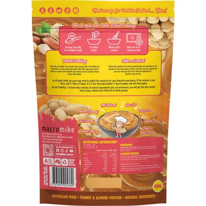 MACRO MIKE- Plant Protein Pudding Choc Peanut Truffle Fudge-400g